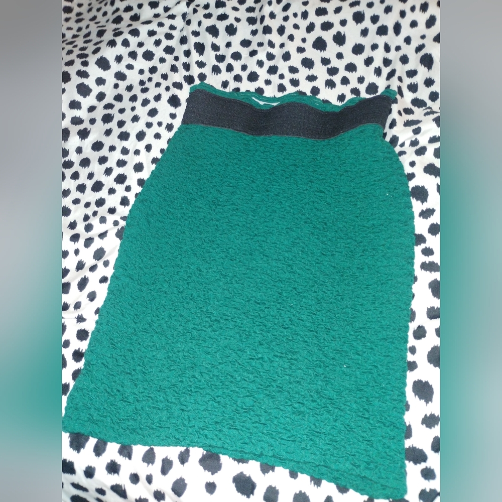 Vintage Emerald Green Pinup Rockabilly Pencil Skirt